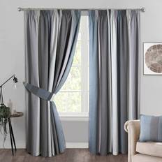 The Mill Shop Seville Grey Printed Pencil Pleat Curtains 229 x 229 cm