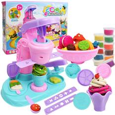 Purple Dough Clay Noetoy Color Dough Ice Cream Maker Machine 26 pcs