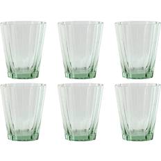 Green Drinking Glasses Home ESPRIT Set of 6 Green Crystal Glasses 280 ml Drinking Glass 28cl 6pcs