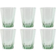 Green Drinking Glasses Home ESPRIT Set of 6 Green Crystal Glasses 280 ml Drinking Glass 6pcs