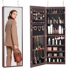 MDF Clothing Storage VEVOR Mirror Jewelry Cabinet 42.52in Wardrobe