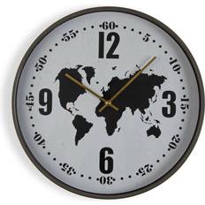 Versa Refurbished Metal World Map 40.6 cm Wall Clock