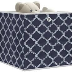 Grey Storage Boxes vidaXL Foldable Boxes 10 pcs Blue 32 x 32 x 32 cm Storage Box