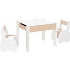 White Furniture Set Beliani Stylish 2 Seater Kids Set Table