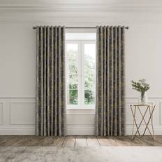 Curtains & Accessories V&A Palampore Trail Cotton Lined Curtains 167cm x 183cm Grey