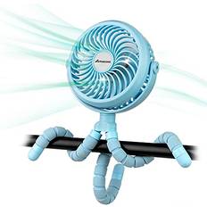 Blue Hand Muffs Amacool Battery Operated Stroller Fan Blue