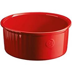 Ramekins Emile Henry 9" x 8.3" Souffle Dish Burgundy Ramekin