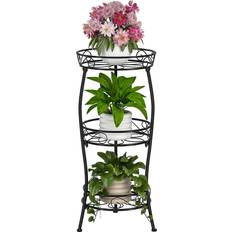 Vecelo 3 Tier Metal Outdoor Plant Stand 33.8 Tall