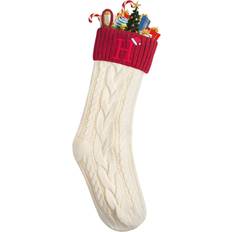 Stockings Mr. Pen Large Christmas Stockings 18" Letter H Cream and Red Stocking