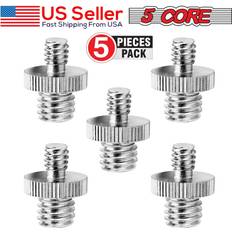 Camera Tripods 5 Core 1/4 male to 3/8 inch male threaded camera tripod screw adapter mount Silver