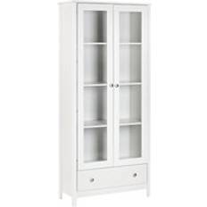 Truciolato Vetrine in vetro Beliani Classico Mobile Decorativo Scandinavo Bianco Vetrina in vetro