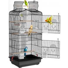 Haustiere VEVOR Open Top Large Parrot Bird Cage 41-inch