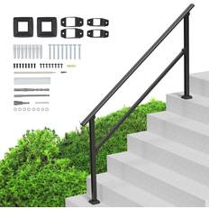 Steel Stairs & Railings VEVOR Handrails for Outdoor Steps 5 Steps