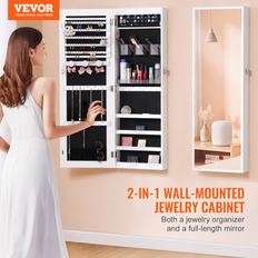 VEVOR Mirror Jewelry Cabinet 42.52in Wardrobe