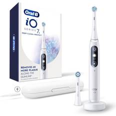 Oral-B iO Deep Clean Protect Rechargeable Electric Toothbrush, White with a iO Series 7 Toothbrush, 2 Replacement Brush Heads, and a Charging Travel Case