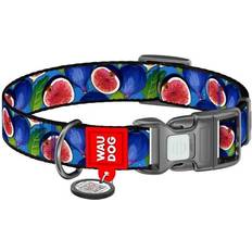 Fig Nylon Dog Collar with QR Code Size S