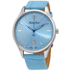 Mathey-Tissot Urban Leather Strap Blue Dial Quartz H411SKY Men's Watch