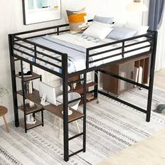 Bellemave Full Size Loft Bed with Desk