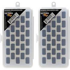 Brown Storage Boxes Ultima Bobbin Cases Two Pack Storage Box 2pcs