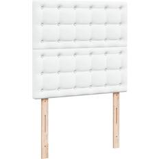 vidaXL Ramsäng Med Madrass Vit 100x200 cm Konstläder Kontinentalsäng