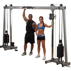 Body Solid (GDCC250 Cable Crossover Exercise Machine for Home & Light Commercial Gym, Functional Training Center with Dual Weights Stack & Pulley Cable Workout Machines for Strength Training