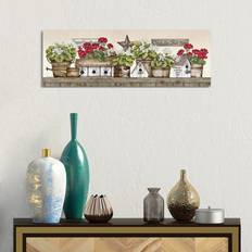 August Grove Geranium Shelf Gallery-Wrapped Canvas 30.48cm H x 91.44cm W x 1.905cm D Framed Art
