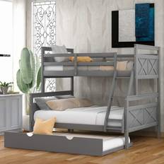 Bunk Beds Bellemave Twin Over Full with Trundle Bunk Bed