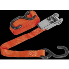 Sealey Ratchet Tie Down 25mm x 4.5m Polyester Webbing with S-Hook 800kg