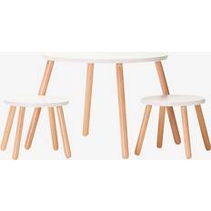 Blanc Ensembles de meubles Kids Concept Table Et Tabouret Blanc