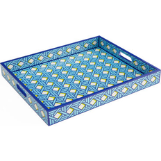 Jonathan Adler Boxes & Baskets Jonathan Adler Basketweave Lacquer Tray 17 W x 14 D x 2 H Basket