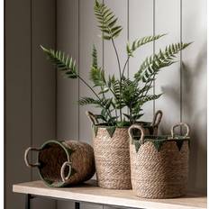 Gallery Direct Seagrass Cotton Rope Box Green