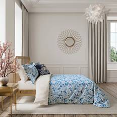 Ornamental Bloom Bedding Single Duvet Cover Set Indigo