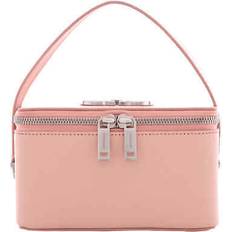 Solid Colours Cosmetic Bags Ferragamo Zip-Around Gancini Beauty Case - Pink