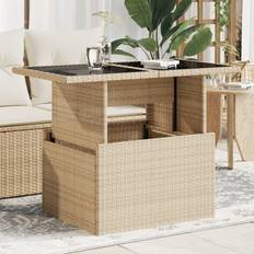Garden & Outdoor Furniture 17 Stories Pirley Rectangular 100cm Outdoor Coffee Table Beige