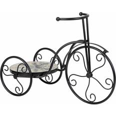 Alexandra House Living Black Iron Tile Bicycle Flower Pot Stand 23 x 36 x 53 cm