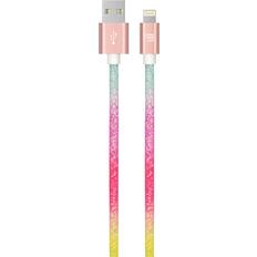 Mobile Phone Cleaning Lax Gadgets Glitter Nylon Braided [Apple MFi Certified] Fast Charger iPhone Lightning Cable, iPhone Cord Compatible with iPhone 14/13 /12/11 Pro Max/XS MAX/XR/XS/X/8/7/SE/5S/6S/ iPad, iPod & More (10FT-RBOW)