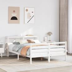vidaXL Bed Frame with Headboard 150x200 cm King Size