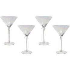 Bicchieri da cocktail Beliani Set of 4 Coppe Martini in Vetro Trasparente Bicchiere da cocktail