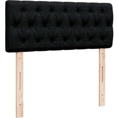 120 cm - Sort Kontinentalsenge vidaXL Med Madras 120x190 cm Stof Sort Kontinentalseng