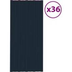 Tag & Tagplader vidaXL Grey Galvanised Steel Anthracite Roof Panels 36 Pcs