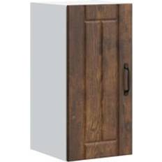 Grey Wall Cabinets vidaXL Kitchen Lucca Smoked Oak Wall Cabinet
