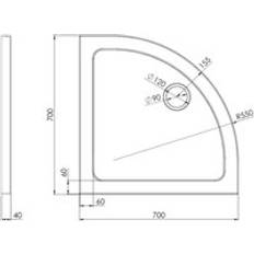 Slim Quadrant Stone Resin Shower Tray 700 x 700