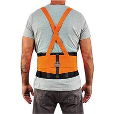 Ergodyne ProFlex 100HV Back Support Brace, High Visibility Support Belt, 8" Spandex Material, Removeable Straps