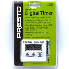 White Kitchen Timers Presto Digital 99 Hours Kitchen Timer