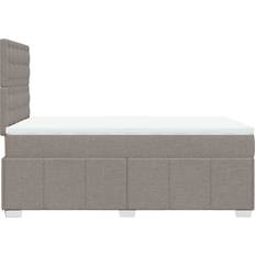 120cm Kontinentalsängar vidaXL Ramsäng Med Madrass Taupe 120x190 cm Kontinentalsäng