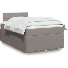 VidaXL 120 cm Kontinentalsenge vidaXL Med Madras 120x200 cm Gråbrun Kontinentalseng