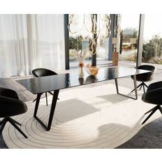 Møbler DeLife Edge 300x100 Reliefglas Esstisch