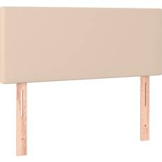 Senge & Madrasser vidaXL LED-lys 90x190 cm Kunstlæder Cappuccinofarvet Kontinentalseng