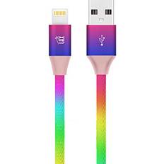 Lax Gadgets USB A to Lightning Cable Apple MFI Certified Rainbow Lightning Cable Fast Charging Cable for Latest iOS Including iPhone,iPad, iPod & More, 6 FT