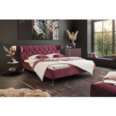 Double Beds Frame Beds KAWOLA Bett Charme Polsterbett Velvet Purple Frame Bed
